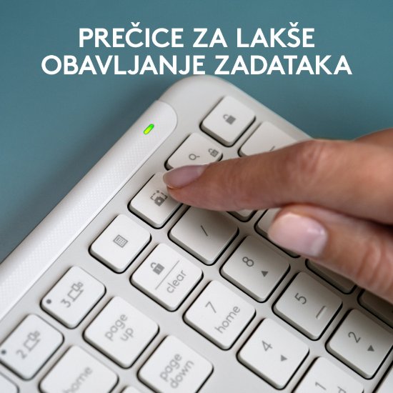 Tipkovnica LOGITECH K950 Signature Slim, bežična, Bolt Receiver USB, bijela
