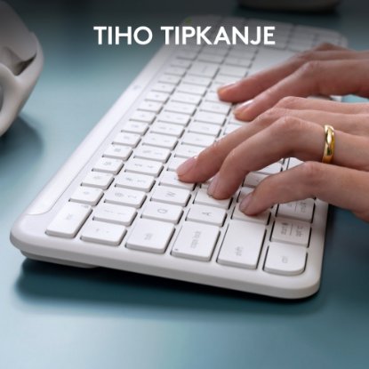 Tipkovnica LOGITECH K950 Signature Slim, bežična, Bolt Receiver USB, bijela