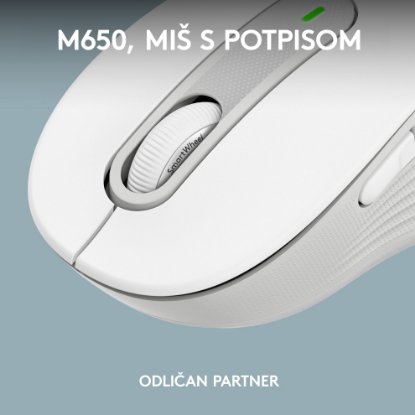 Tipkovnica LOGITECH K950 Signature Slim, bežična, Bolt Receiver USB, bijela