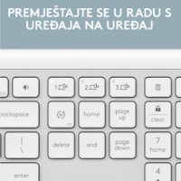 Tipkovnica LOGITECH K950 Signature Slim, bežična, Bolt Receiver USB, bijela