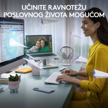 Tipkovnica LOGITECH K950 Signature Slim, bežična, Bolt Receiver USB, bijela