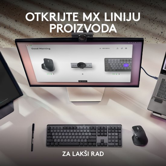 Web kamera LOGITECH MX Brio, 4K UHD, USB-C, siva