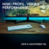 Tipkovnica LOGITECH Gaming G915 X TKL Tactile, RGB, mehanička, US Layout, USB, bijela