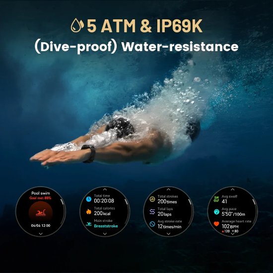 Pametni sat KOSPET Tank T3, 1,43", srebrni