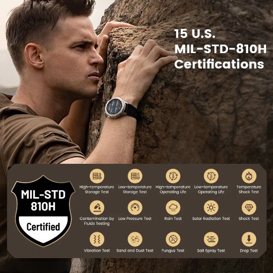 Pametni sat KOSPET Tank T3, 1,43", srebrni