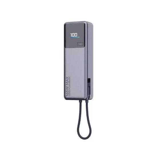 Mobilni USB punjač XIAOMI 165W Power Bank, 10000 mAh, USB-C, sivi