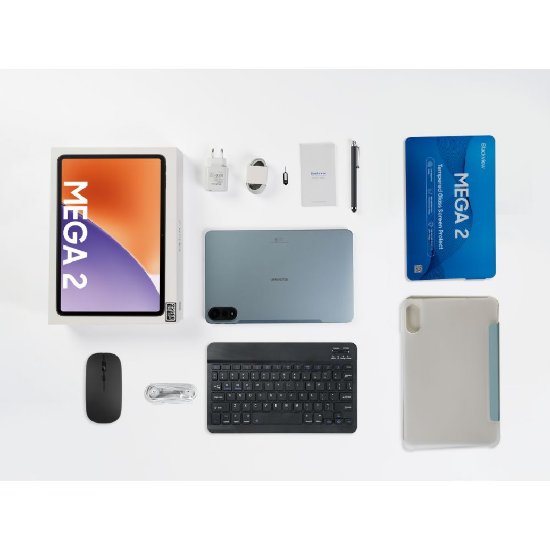 Tablet BLACKVIEW MEGA 2, 12", WiFi, 12GB, 256GB, Android 15, plavi + tipkovnica, miš, futrola, stylus