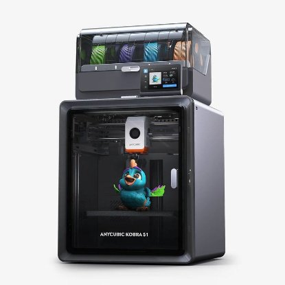 3D Printer ANYCUBIC Kobra S1 Combo, 250x250x250 mm, 600mm/h