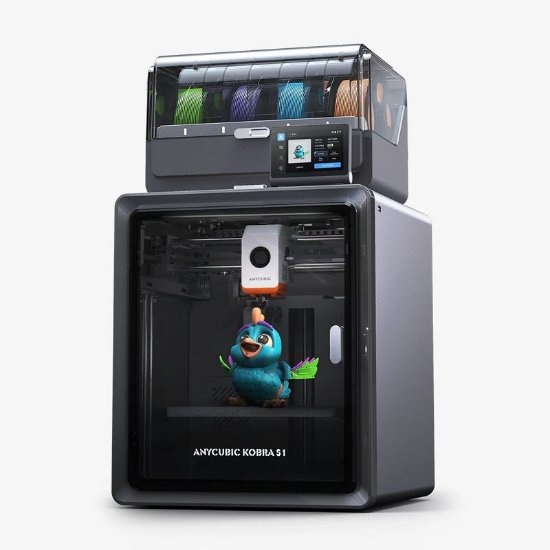 3D Printer ANYCUBIC Kobra S1 Combo, 250x250x250 mm, 600mm/h