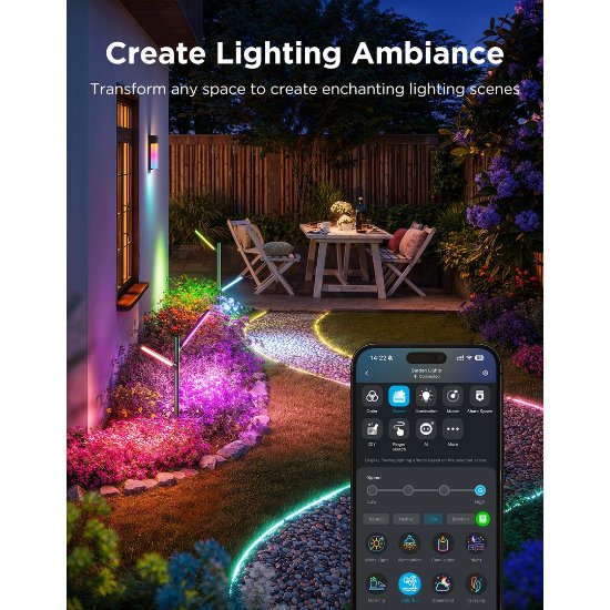 Vrtna svjetla GOVEE RGBICWW Garden Lights