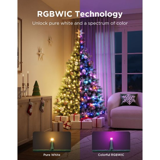 Dekorativne LED lampice GOVEE Christmas Sparkle String Lights, 20M