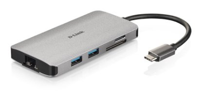 Docking station D-LINK DUB-M810, USB-C na 3x USB 3.0, 1x USB-C, HDMI, LAN, SD čitač kartica, za laptop