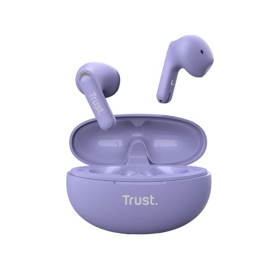 Slušalice TRUST Yavi, in-ear, ENC, bežične, ljubičaste