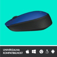 Miš LOGITECH M171, optički, bežični, plavi