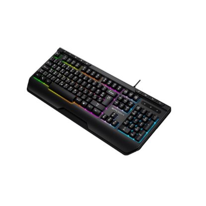 Tipkovnica EPOCH Tethys, Rainbow, membranska, crna, UK/HR layout, USB