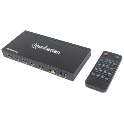 Razdjelnik MANHATTAN, 4x HDMI in, 1 HDMI out, strujni