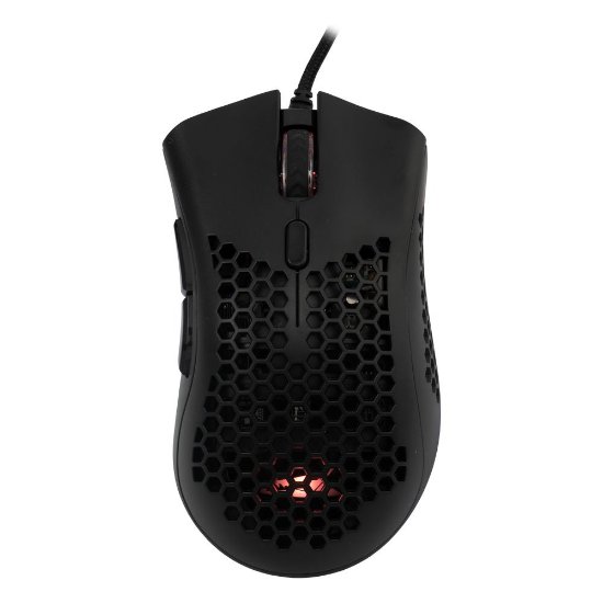 Miš BARACUDA BGM-031 Coral, RGB, optički, 12800dpi, crni