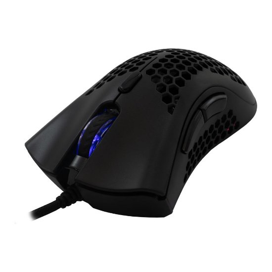 Miš BARACUDA BGM-031 Coral, RGB, optički, 12800dpi, crni