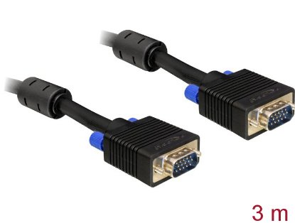 Kabel DELOCK, VGA (M) na VGA (M), 3m