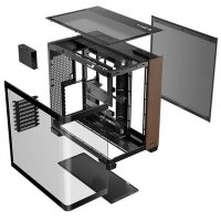Kućište ANTEC C8 Curved Wood, Full Tower, E-ATX, crno, bez napajanja