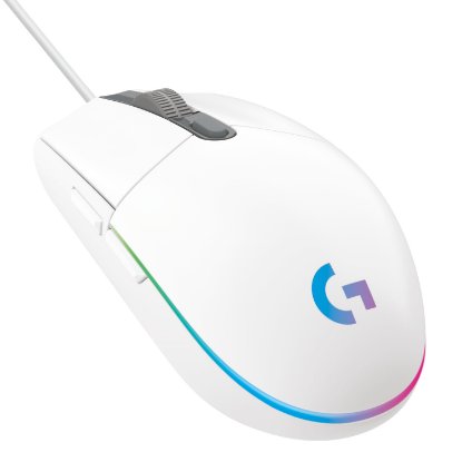 Miš LOGITECH Gaming G102 Lightsync, optički, 8000dpi, bijeli, USB