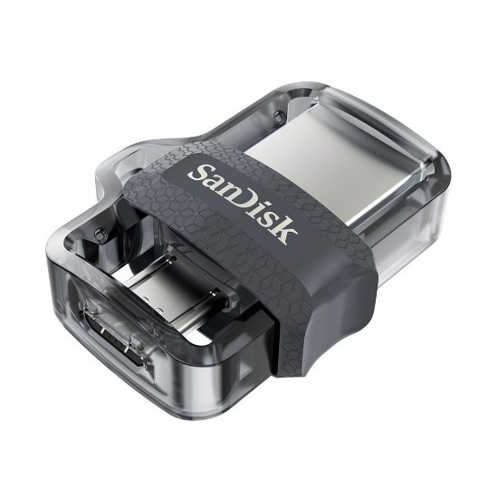 Memorija USB 3.0 FLASH DRIVE, 32 GB, SANDISK Ultra Dual Drive m3.0, SDDD3-032G-G46, USB 3.0 i micro USB OTG, sivi