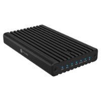 Eksterno kućište ICY BOX IB-2817MCL-C31, aluminijsko, za 2 M.2 NVMe SSD-a, funkcija kloniranja, USB-C, crno