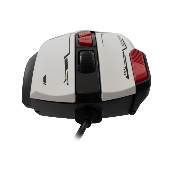 Miš BARACUDA BGM-042 Manta, RGB, optički, 12800dpi, bijeli