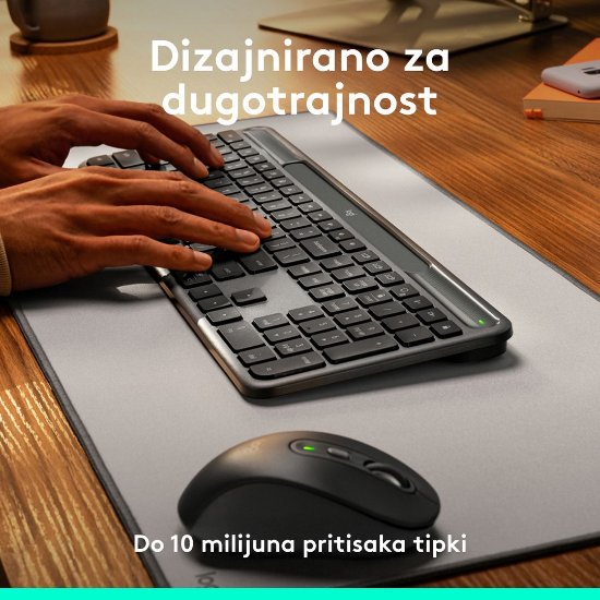 Tipkovnica LOGITECH Signature Slim Solar+, bežična, bluetooth, crna