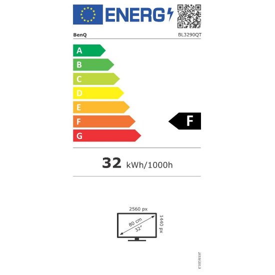Monitor 31.5" BENQ BL3290QT 9H.LLMLA.TPE, QHD, IPS, 75Hz, 5ms, 350cd/m2, pivot, zvučnici, crni