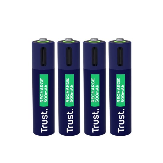 Baterije TRUST AAA, punjive, USB-C, 4 komada