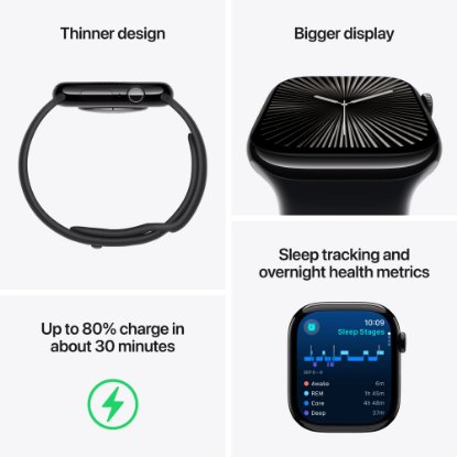 Pametni sat APPLE Watch S10 GPS, 46mm Silver Alu Case with Blue Cloud Sport Loop