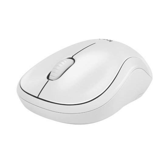 Miš LOGITECH M240 Silent, optički, bežični, Bluetooth, bijeli