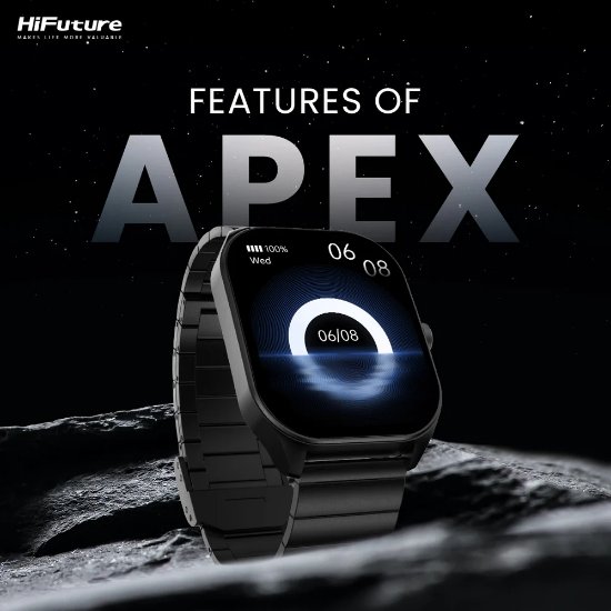 Pametni sat HIFUTURE Apex, pametne obavijesti, crni