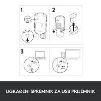 Miš LOGITECH M185, optički, bežični, 1000dpi, crno-sivi