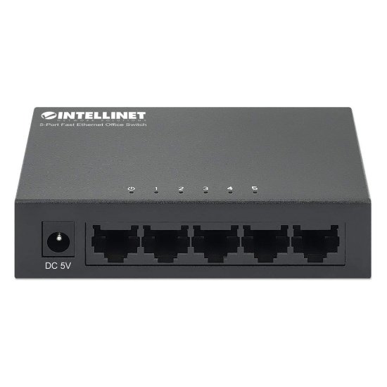 Switch INTELLINET 523301, 10/100 Mbps, 5-port, metalno kućište, kabel Cat5e 0,5m