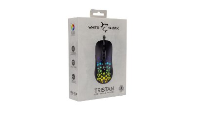 Miš WHITE SHARK Tristan 2, optički, 12800dpi, crni