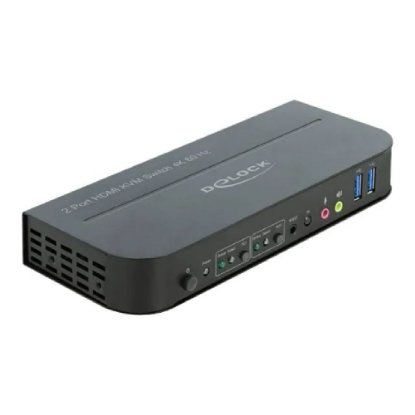 KVM switch DELOCK, 4PCa na tipk. + miš + monitor, USB-A, USB-C, HDMI