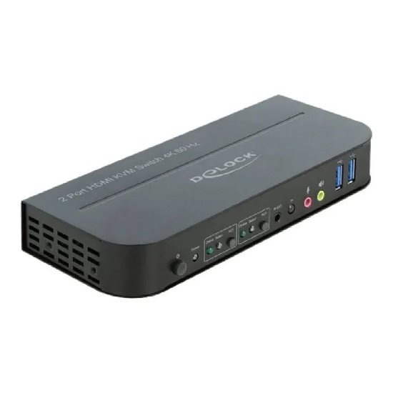 KVM switch DELOCK, 4PCa na tipk. + miš + monitor, USB-A, USB-C, HDMI
