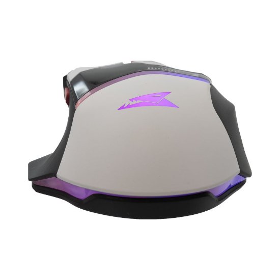 Miš BARACUDA BGM-042 Manta, RGB, optički, 12800dpi, bijeli