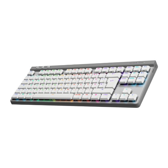 Tipkovnica LOGITECH Gaming G515 Lightspeed TKL, Tactile switch, RGB, mehanička, bežična, US Layout, USB, bijela