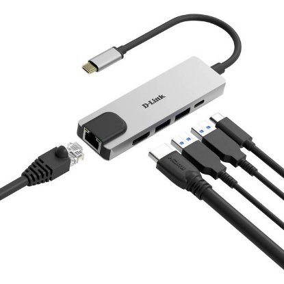 Docking station D-LINK DUB-M520, USB-C na 2x USB 3.1, HDMI, G-LAN, za laptop