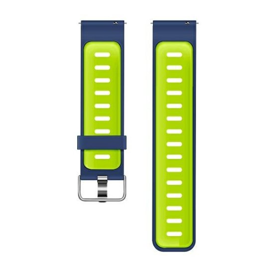 Zamjenski remen BELINE Double Color Silicone 22mm, plavo-zeleni