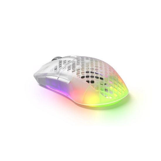 Miš STEELSERIES Aerox 3 Wireless, optički, bežični, RGB, 18000 CPI, bijeli, USB