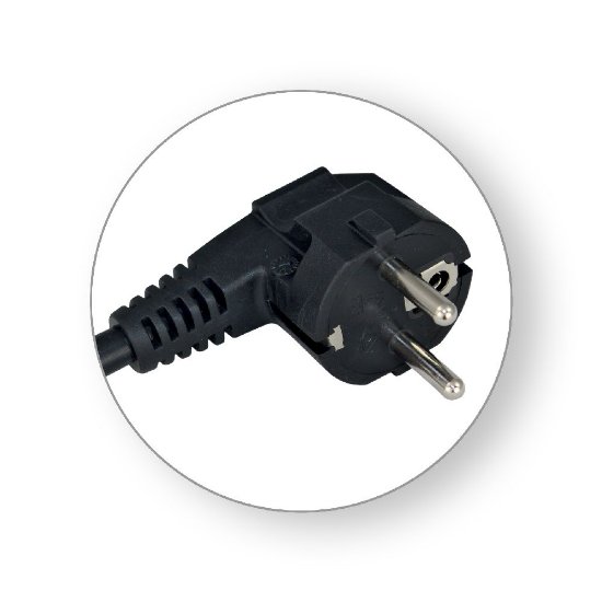 Naponski kabel COMMEL H05VV-F 3G2,5, 1,5m, crni