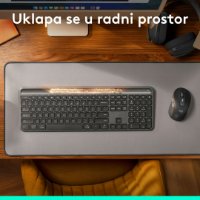 Tipkovnica LOGITECH Signature Slim Solar+, bežična, bluetooth, crna