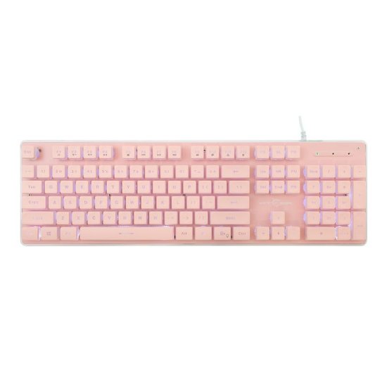 Tipkovnica WHITE SHARK GK-003441 Tachi, membranska, US Layout, USB, roza