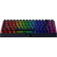 Tipkovnica RAZER BlackWidow V3 Mini HyperSpeed Phantom Edition, bežična, mehanička, Yellow, RGB, US Layout, crna, USB-C