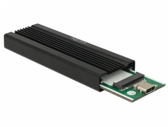 Eksterno kućište DELOCK, aluminijsko kućište, crno, M.2 NVMe PCIe - USB-C