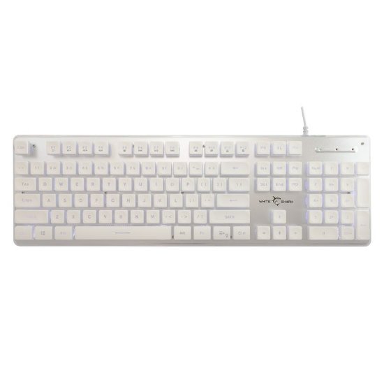 Tipkovnica WHITE SHARK GK-003241 Tachi, membranska, US Layout, USB, bijela